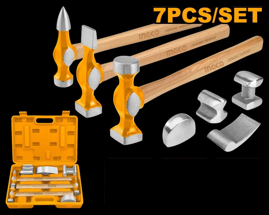 Juego DE Martillos Para Carroceros 7PCS INGCO