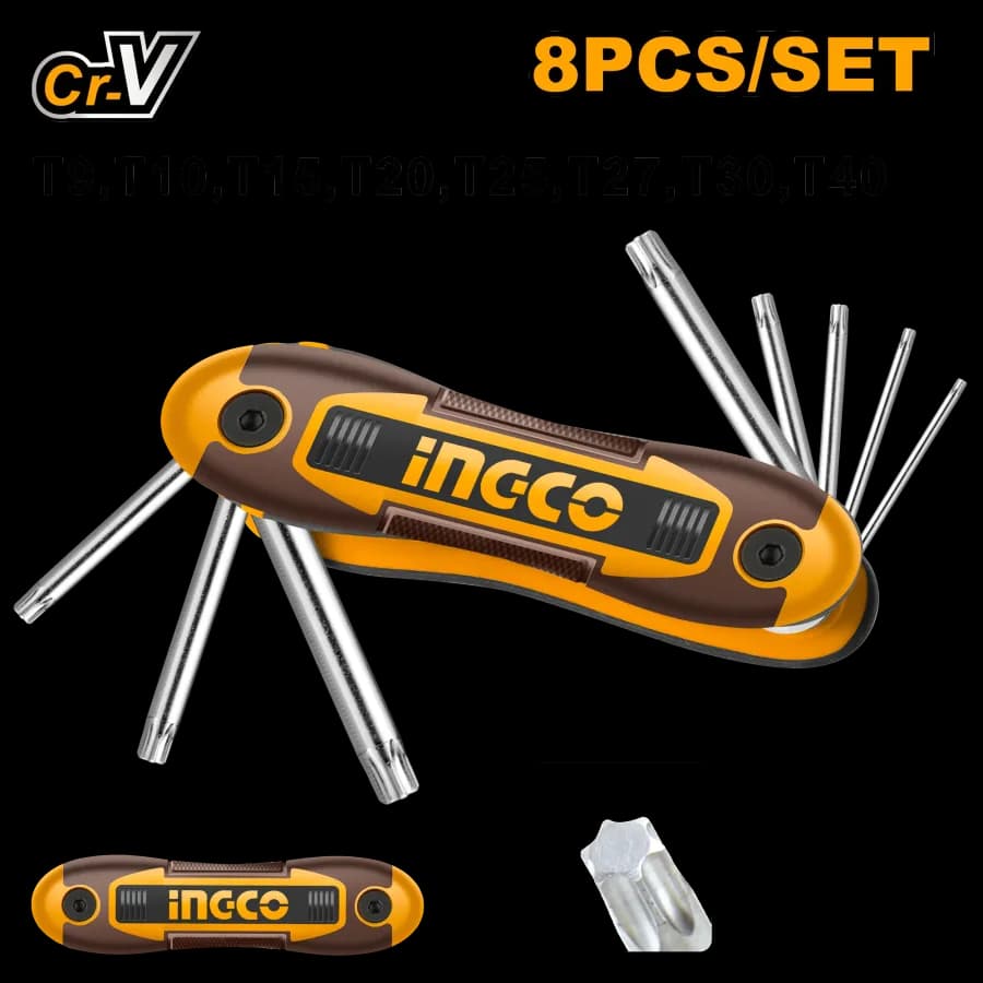 Juego Llave Torx DE Bolsillo 8PCS INGCO HHK14083