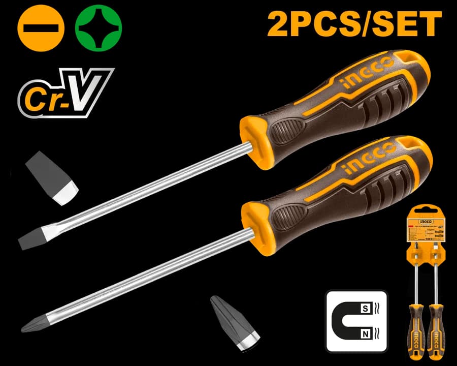 Set Destornilladore S 2PCS Industrial INGCO