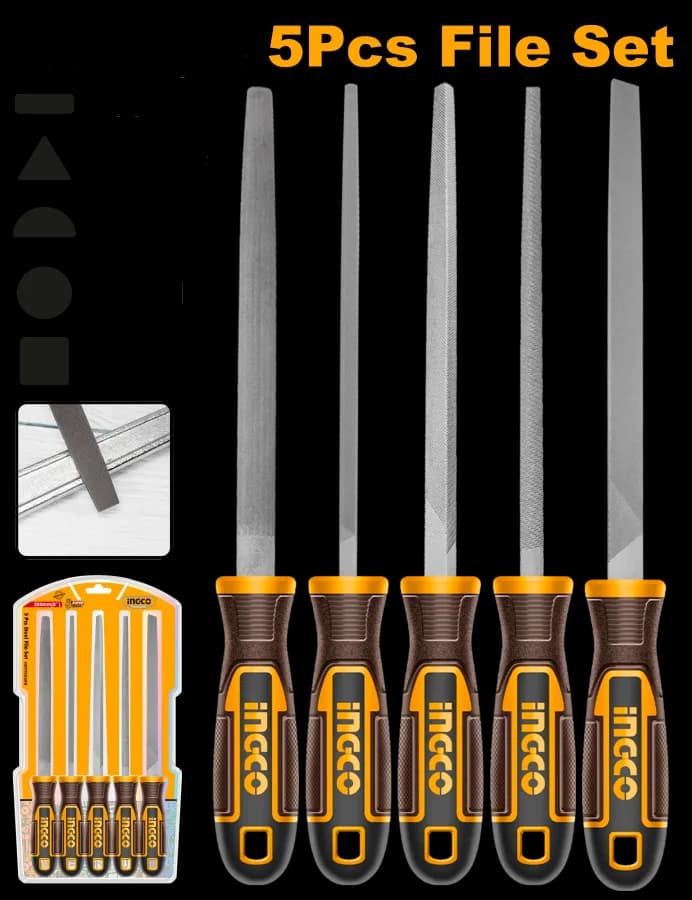 Set Limas 5 Pcs Industrial INGCO