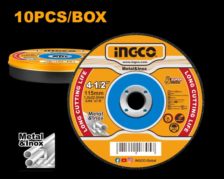 Juego Discos Corte Metal 4 1/2"X3/64" (10UNID) INGCO