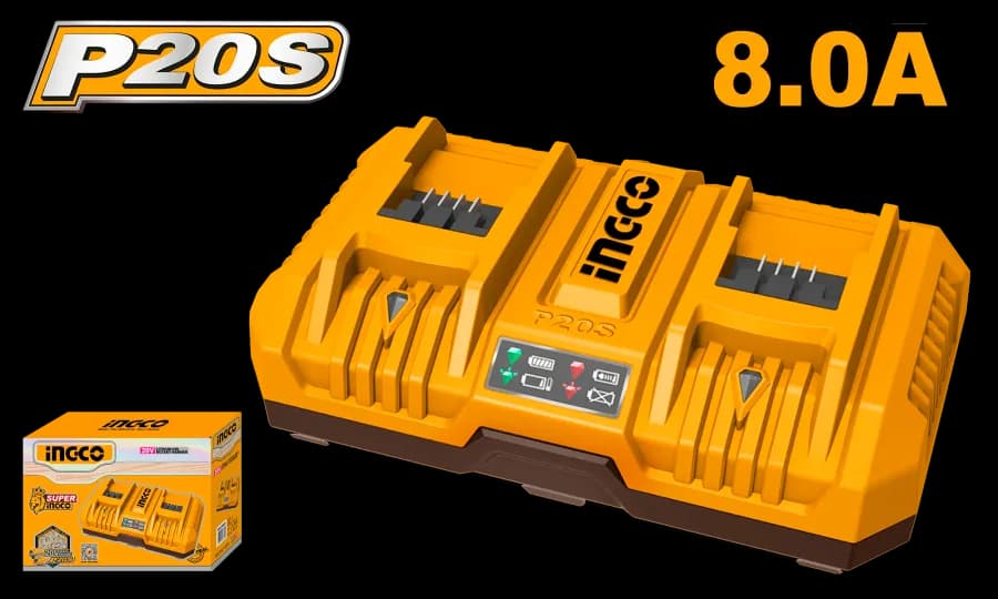Cargador DE Bateria 2 Puertos 20V 4.0AH INGCO
