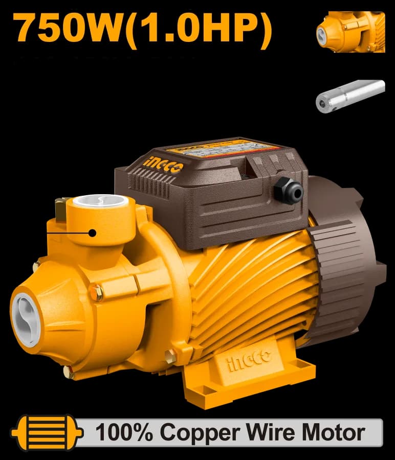 Bomba DE Agua Periférica 1HP Ingco.