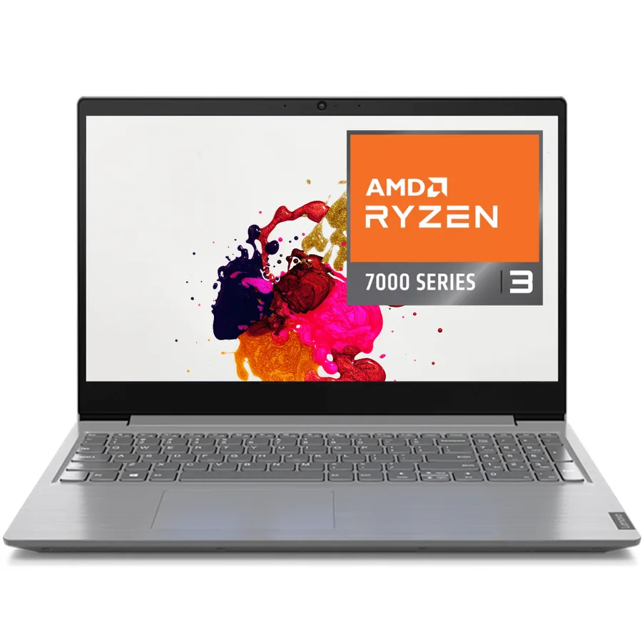 Laptop LENOVO V15 AMD RYZEN 3 7320U (7TH) RAM 8GB SSD 256GB 15.6" FHD RJ45 Freedos Español Artick Grey- 82YU00X4LM