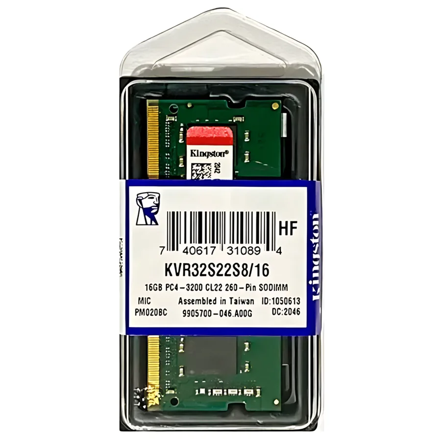 Memoria Ram DDR4 SO-DIMM 16GB PC3200 KINGSTON Laptop KVR32S22S8/16 3