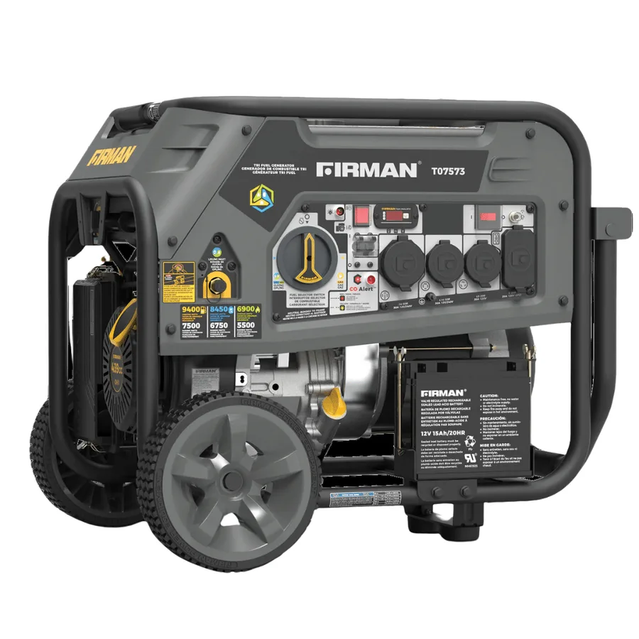 Generador Electrico A Gasolina Americano FIRMAN 9400W (9.4KW) (gasolina, Gas Doméstico Ó Propano) (8 Galones – 30 Litros) (tri Fuel) (hasta  2