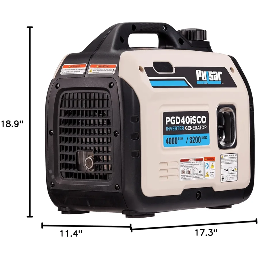 Generador Electrico A Gasolina Americano PULSAR 4000 Watt (4.0KW) (gasolina) (inverter) (silencioso 65DB) Sensor CO Sentry – PGD40ISCO 3