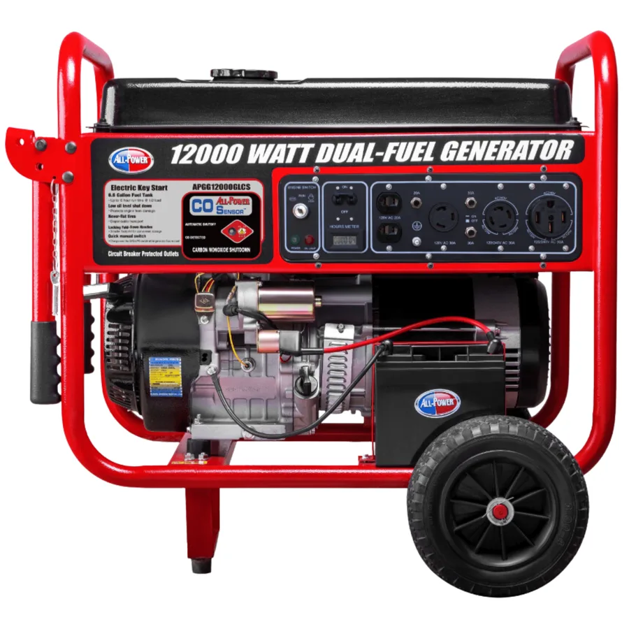 Generador All Power 12KW (12.000WTS) Rated 9.000 Con Encendido Electrico Dual Fuel Generator (gasolina, Gas Doméstico Y Propano) – APGG12000 2