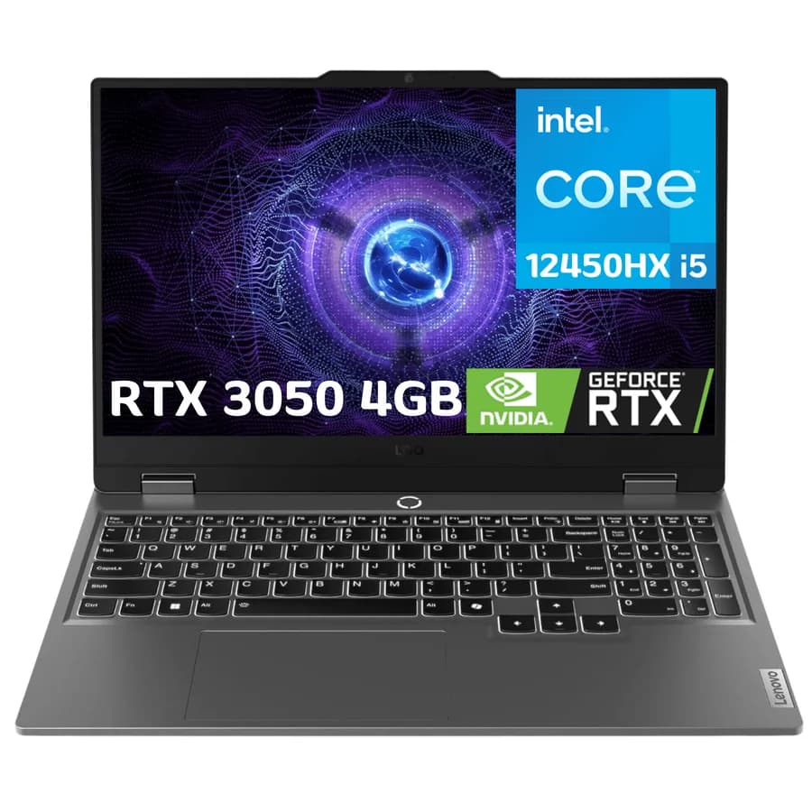Laptop LENOVO Loq INTEL Core I5 12450HX (12VA) RAM 12GB SSD 512 GB 15.6" 144HZ *nvidia Geforce Rtx 3050 4GB* Windows 11 Home Ingles – 83GS00