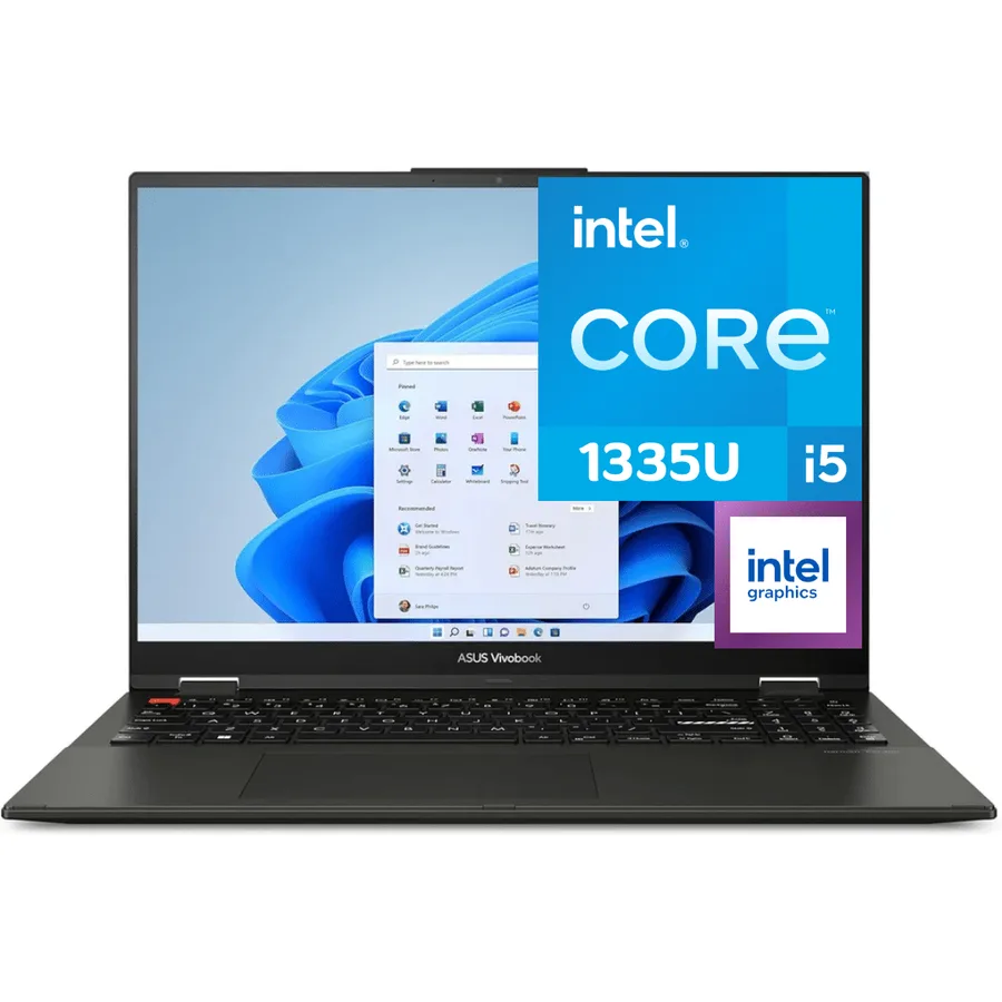 Laptop ASUS Vivobook S16 Flip INTEL Core I5 1335U (13VA) 512GB SSD RAM 8GB 16" (1920×1200) *touchscreen* Windows 11 Home Midnight Black – TP