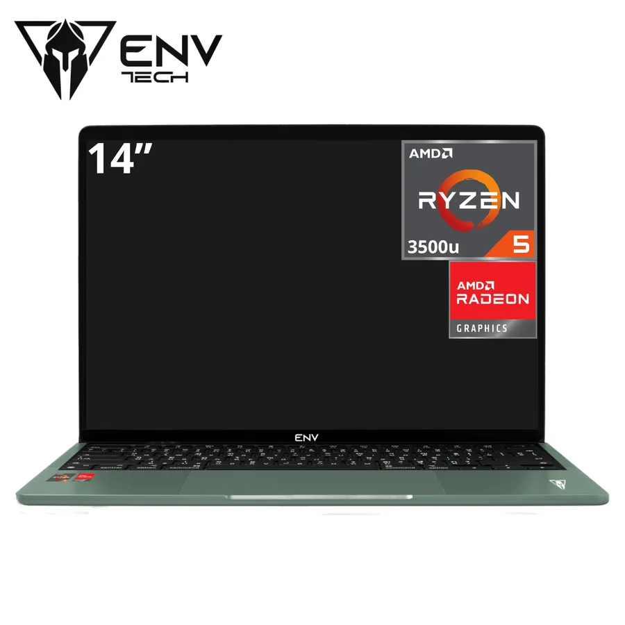 Laptop Env RYZEN 5-3500U RAM 16GB DDR4 SSD 512GB M.2 Nvme 14" FHD 1920*1080 IPS Camara 2MP 7.6V/6000MAH 2 USB 3.0 1 USB 2.0 1 Lector Micro S