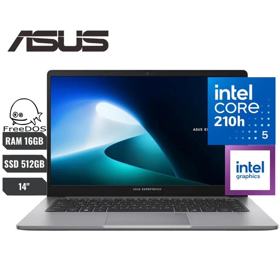 Laptop ASUS Expertbook V1403CVA-S67801 INTEL Core I5 210H RAM 16GB SSD512GB 14" FHD WIFI 6E Bluetooth Freedos Español Grey – V1403CVA-S67801 2