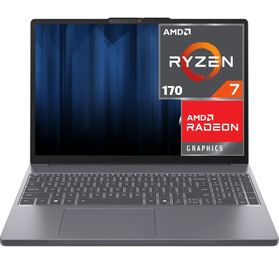 Laptop LENOVO Ideapad Slim 3 AMD RYZEN 7 170 (2025) (amd RYZEN 100 Series) RAM 16GB DDR5 (4800 Mhzt) 512GB SSD 15.3" 60HZ IPS 2K Touchscreen