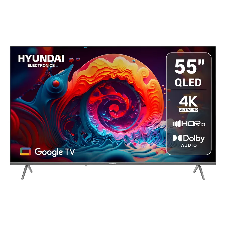 Televisor TV Hyundai 55" ELED5529QC QLED 4K UHD (3840×2160) HDR10 Android 16GB Rom 2GB RAM BL 5.0 WIFI 2XHDMI 2XUSB – LED5529QC CO