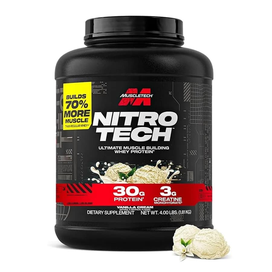 Nitro Tech Whey Protein 4 Lbs Vainilla