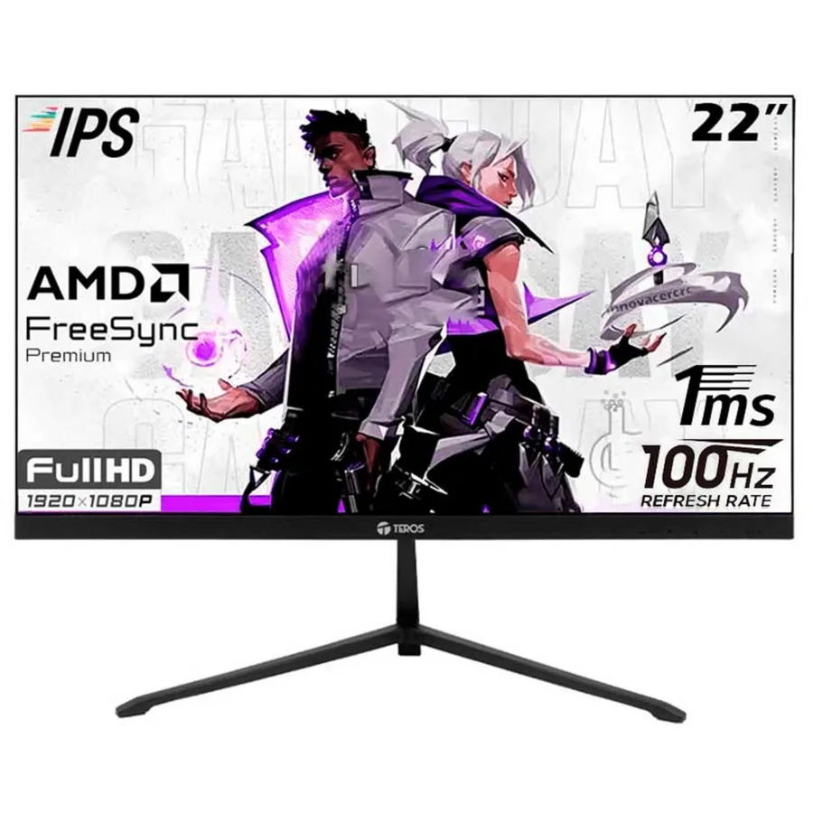 Monitor TEROS/TE-2128S Plano 22PULG FHD IPS 1MS 100MHZ HDMI VGA – TE-2128S