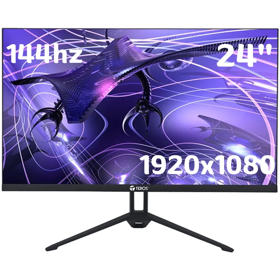 Monitor Teros TE-2417S 23.8 Pulg Panel Plano IPS FHD 1920×1080 144HZ-1MS HDMI DP Parlantes Integrados – 782752508286 – TE-2417S