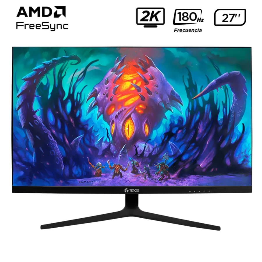 Monitor Teros Gaming TE-2769G 27 Pulg Plano IPS Qhd 2560×1440 180HZ 1MS Audio Out HDMI DP – TE-2769G