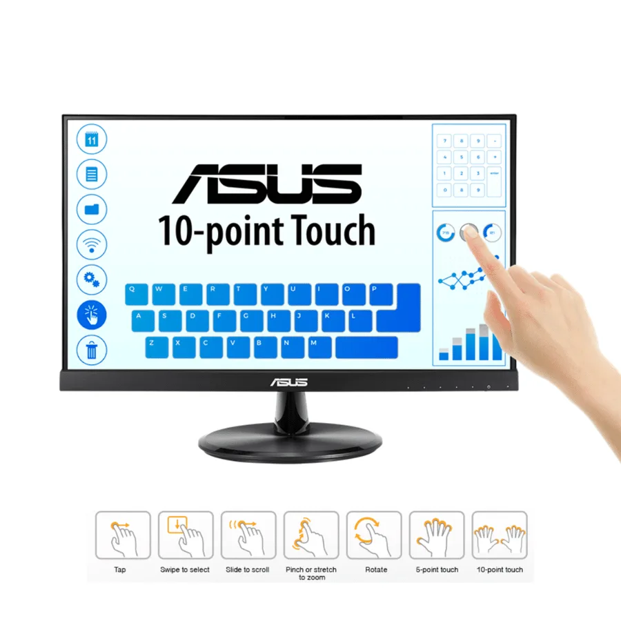 Monitor ASUS VT229H 21.5 Pulg./ Touch / IPS / 1920×1080 / Borde Fino / Speakers / HDMI – Dsub – 199291344785 – VT229H 2