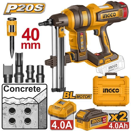 Clavadora Inalámbrica de Hormigón 20v
