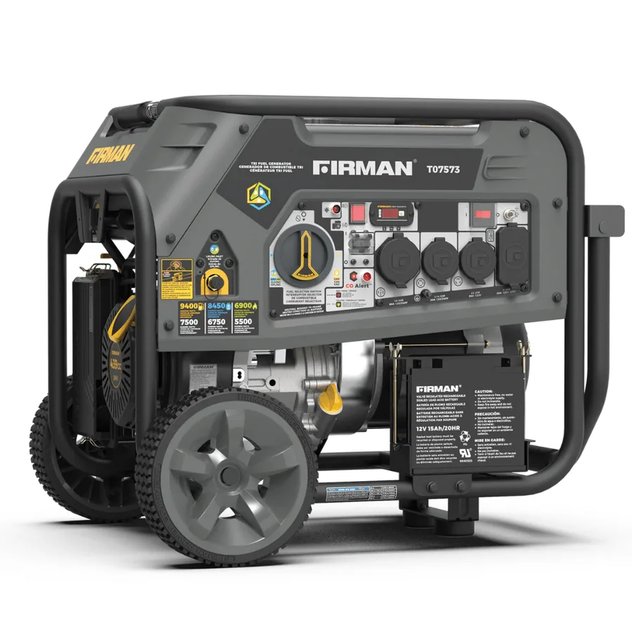 Generador Electrico A Gasolina Americano FIRMAN 9400W (9.4KW) (gasolina, Gas Doméstico Ó Propano) (8 Galones – 30 Litros) (tri Fuel) (hasta