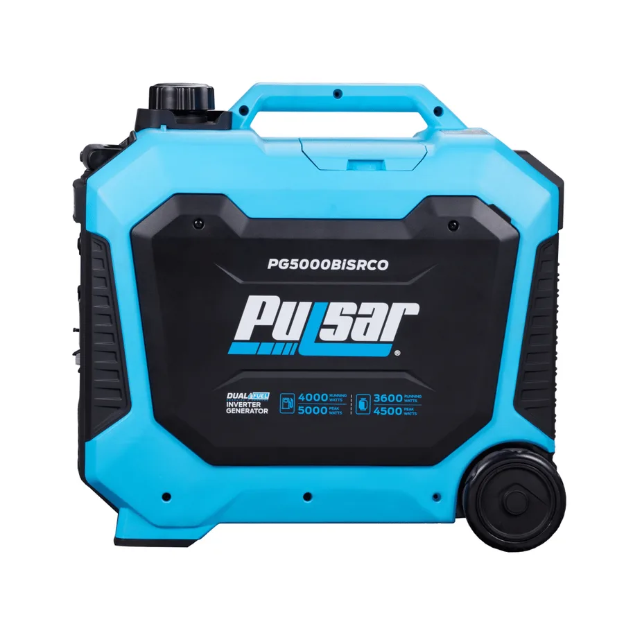Generador Electrico A Gasolina Americano PULSAR 5000 Watt (5.0KW) Dual Fuel (gasolina, Gas Doméstico Y Propano) (inverter) (silencioso 65DB)