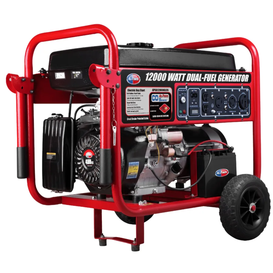 Generador All Power 12KW (12.000WTS) Rated 9.000 Con Encendido Electrico Dual Fuel Generator (gasolina, Gas Doméstico Y Propano) – APGG12000