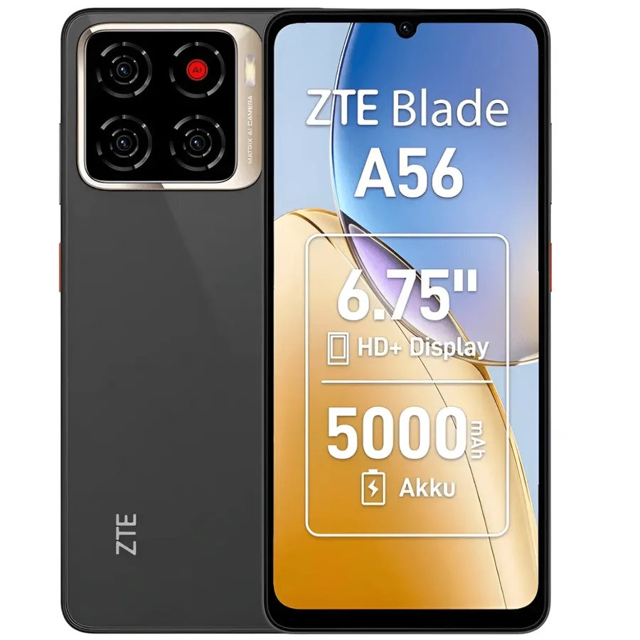 ZTE A56 â Smartphone â Android â Black â Touch â Pro 4+8+128 â Celulares â Celulares Con Servicio â 123457301151