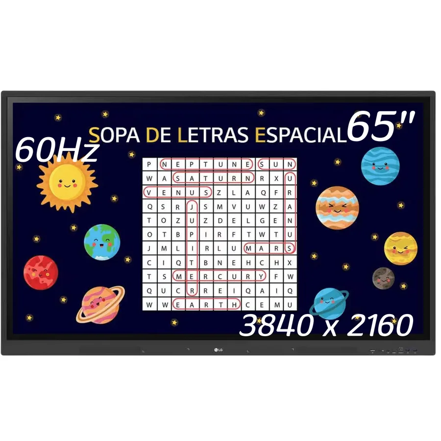 Monitor LG 65INC TR3DK-B IPS Multi-touch Max 20 Point 3HDMI Rgb RS232 RJ45 3USB2.0 â Monitores â 65TR3DK-B
