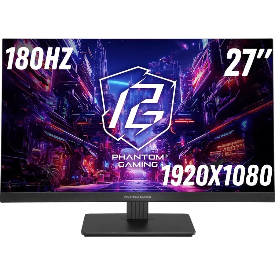 Monitor Asrock PG27FFT1B Gaming 27INCH LED 1920Ă1080 180HZ 2HDMI DP 2WX2 AMD Freesync Black â Monitores â 90LXA0D0-A0U1A0V