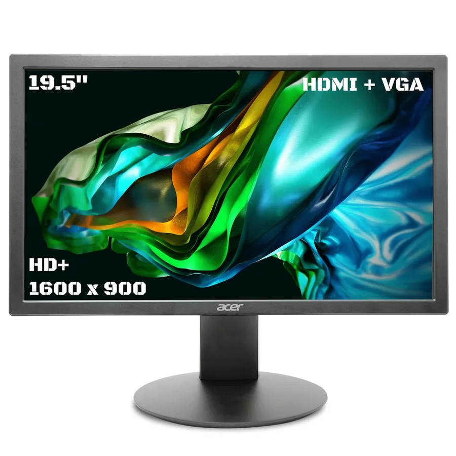 Monitor ACER 19.5INCH K202Q HD â 1600Ă900 6MS Gtg 200 Nit Black â Monitores â K202Q