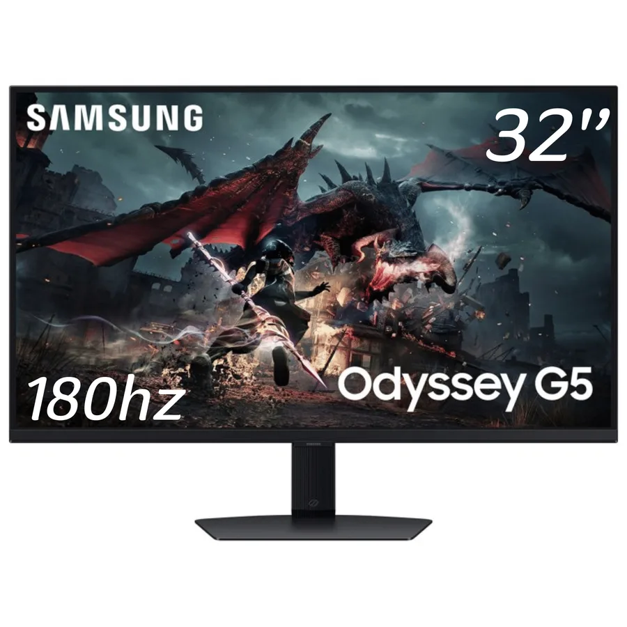 SAMSUNG 32" Odyssey G50D Qhd Fast IPS 180HZ 1MS Displayhdr 400 G-sync Compatible Gaming Monitor â LS32DG502ENXZA â SAMSUNG