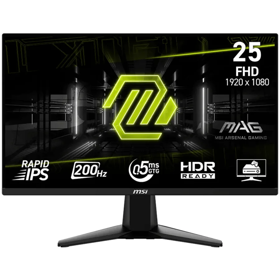 MSI Mag 255F E20 â MAG255FE20 â Gaming Monitor â 24.5" Rapid IPS FHD 200HZ Freesync Display â HDMI â Displayport | Sku MSI-MG25FE â Mon â MS