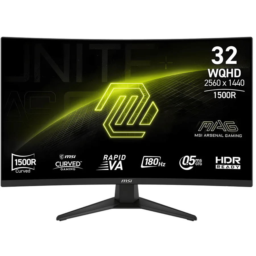 MSI Mag 321CQF E18 32" Class Wqhd Curved Screen Gaming Lcd Monitor â 16:9 â Black | Sku MSI-MG321Q â Mon â MSI-MG321Q â MSI â 824142410523 â